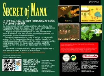 Secret of Mana (France) (Rev 1) box cover back